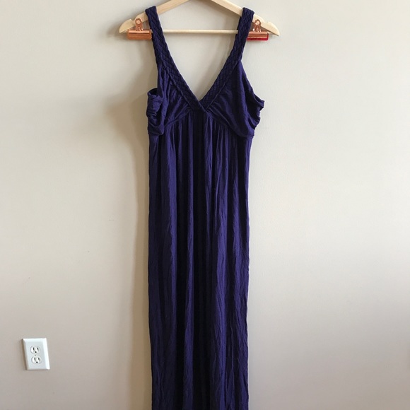 Purple braided strap maxi dress - Picture 1 of 5